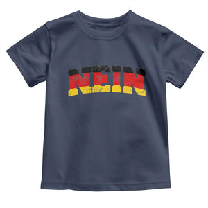 Nein Germany Toddler T Shirt No Saying Funny German Flag Oktoberfest TS10 Navy Print Your Wear