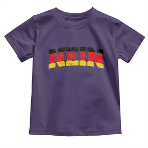 Nein Germany Toddler T Shirt No Saying Funny German Flag Oktoberfest TS10 Purple Print Your Wear