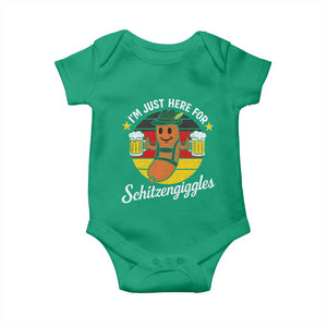 Funny Oktoberfest Baby Onesie Just Here for Schitzengiggles German Flag TS10 Irish Green Print Your Wear