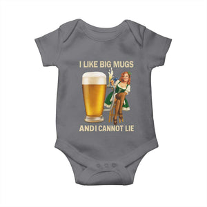 Oktoberfest Beer Baby Onesie Funny I Like Big Mugs Pin Up Girl Dirndl TS10 Charcoal Print Your Wear