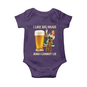 Oktoberfest Beer Baby Onesie Funny I Like Big Mugs Pin Up Girl Dirndl TS10 Purple Print Your Wear