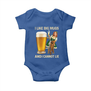 Oktoberfest Beer Baby Onesie Funny I Like Big Mugs Pin Up Girl Dirndl TS10 Royal Blue Print Your Wear