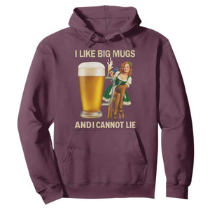 Oktoberfest Beer Hoodie Funny I Like Big Mugs Pin Up Girl Dirndl TS10 Maroon Print Your Wear