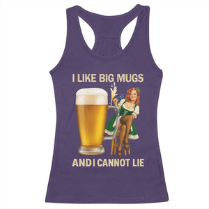Oktoberfest Beer Racerback Tank Top Funny I Like Big Mugs Pin Up Girl Dirndl TS10 Purple Print Your Wear