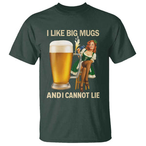 Oktoberfest Beer T Shirt Funny I Like Big Mugs Pin Up Girl Dirndl TS10 Dark Forest Green Print Your Wear