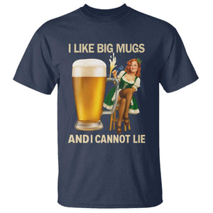 Oktoberfest Beer T Shirt Funny I Like Big Mugs Pin Up Girl Dirndl TS10 Navy Print Your Wear