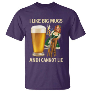Oktoberfest Beer T Shirt Funny I Like Big Mugs Pin Up Girl Dirndl TS10 Purple Print Your Wear