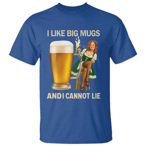 Oktoberfest Beer T Shirt Funny I Like Big Mugs Pin Up Girl Dirndl TS10 Royal Blue Print Your Wear