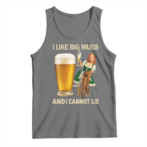 Oktoberfest Beer Tank Top Funny I Like Big Mugs Pin Up Girl Dirndl TS10 Black Heather Print Your Wear