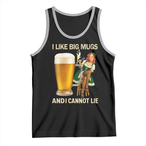 Oktoberfest Beer Tank Top Funny I Like Big Mugs Pin Up Girl Dirndl TS10 Black Athletic Heather Print Your Wear