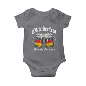 Vintage Oktoberfest Munich Baby Onesie Prost Beer Germany Flag Drinking TS10 Charcoal Print Your Wear