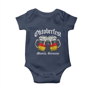 Vintage Oktoberfest Munich Baby Onesie Prost Beer Germany Flag Drinking TS10 Navy Print Your Wear