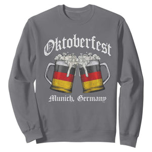 Vintage Oktoberfest Munich Sweatshirt Prost Beer Germany Flag Drinking TS10 Charcoal Print Your Wear