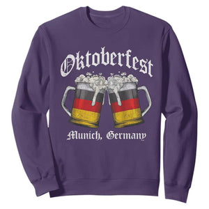 Vintage Oktoberfest Munich Sweatshirt Prost Beer Germany Flag Drinking TS10 Purple Print Your Wear
