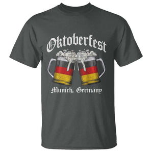 Vintage Oktoberfest Munich T Shirt Prost Beer Germany Flag Drinking TS10 Dark Heather Print Your Wear