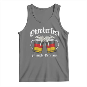 Vintage Oktoberfest Munich Tank Top Prost Beer Germany Flag Drinking TS10 Black Heather Print Your Wear