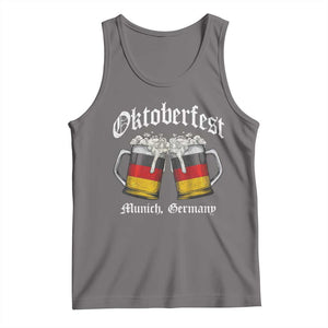 Vintage Oktoberfest Munich Tank Top Prost Beer Germany Flag Drinking TS10 Deep Heather Print Your Wear