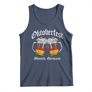 Vintage Oktoberfest Munich Tank Top Prost Beer Germany Flag Drinking TS10 Navy Print Your Wear