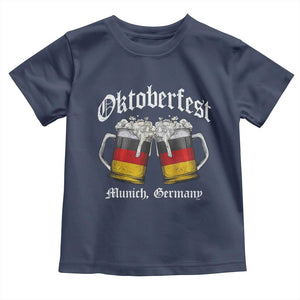 Vintage Oktoberfest Munich Toddler T Shirt Prost Beer Germany Flag Drinking TS10 Navy Print Your Wear