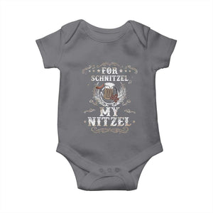 Funny Oktoberfest Baby Onesie For Schnitzel My Nitzel Octoberfest German Beer Wurst TS10 Charcoal Print Your Wear