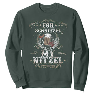 Funny Oktoberfest Sweatshirt For Schnitzel My Nitzel Octoberfest German Beer Wurst TS10 Dark Forest Green Print Your Wear