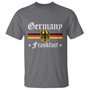 Germany Frankfurt T Shirt - Retro Vintage German Flag Tourist Souvenir Gift Tee TS10 Charcoal Print Your Wear