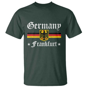 Germany Frankfurt T Shirt - Retro Vintage German Flag Tourist Souvenir Gift Tee TS10 Dark Forest Green Print Your Wear