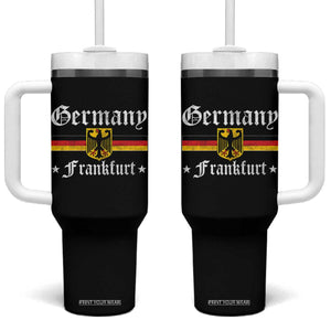 Germany Frankfurt Tumbler With Handle Retro Vintage German Flag Tourist Souvenir Gift TS10 One Size: 40 oz Black Print Your Wear