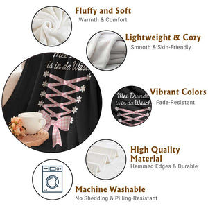 Oktoberfest Dirndl Costume Throw Blanket Funny German Bavarian Octoberfest Festival TS10 Print Your Wear