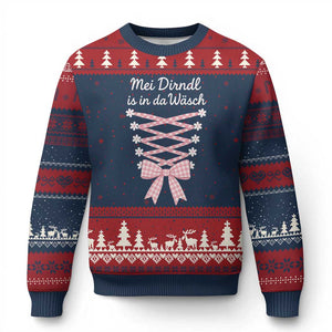 Oktoberfest Dirndl Costume Ugly Christmas Sweater Funny German Bavarian Octoberfest Festival TS10 Navy Red Print Your Wear