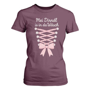 Oktoberfest Dirndl Costume T Shirt For Women Funny German Bavarian Octoberfest Festival TS10 Maroon Print Your Wear
