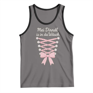 Oktoberfest Dirndl Costume Tank Top Funny German Bavarian Octoberfest Festival TS10 Deep Heather Black Print Your Wear