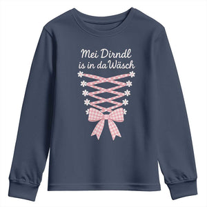Oktoberfest Dirndl Costume Youth Sweatshirt Funny German Bavarian Octoberfest Festival TS10 Navy Print Your Wear