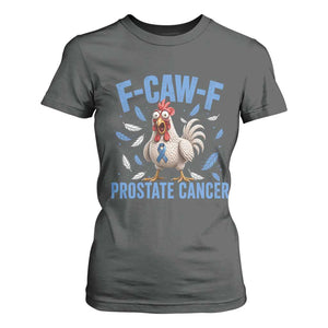 F-Caw-F Prostate Cancer Awareness Chicken T Shirt For Women Funny Blue Ribbon Support