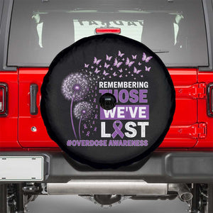 Overdose Awareness Spare Tire Cover Remembering Those We Have Lost Dandelion Purple Ribbon Memorial