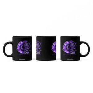 No Story Should End Too Soon Purple Sunflower Overdose Awareness Coffee Mug