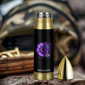 No Story Should End Too Soon Purple Sunflower Overdose Awareness Bullet Tumbler