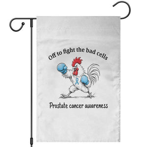 Prostate Cancer Awareness Garden Flag Rooster Light Blue Ribbon Survivor Chemotherapy Gift