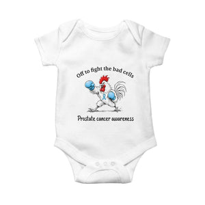 Prostate Cancer Awareness Baby Onesie Rooster Light Blue Ribbon Survivor Chemotherapy Gift