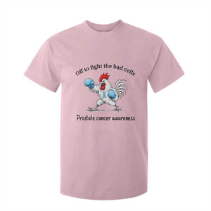 Prostate Cancer Awareness T Shirt For Kid Rooster Light Blue Ribbon Survivor Chemotherapy Gift