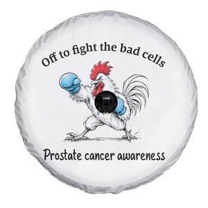 Prostate Cancer Awareness Spare Tire Cover Rooster Light Blue Ribbon Survivor Chemotherapy Gift