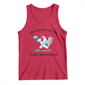 Prostate Cancer Awareness Tank Top Rooster Light Blue Ribbon Survivor Chemotherapy Gift