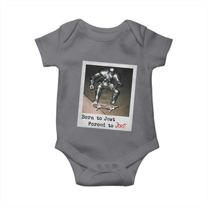Knights Meme Baby Onesie Born to Jest Forced to Joust TS10 Charcoal Print Your Wear