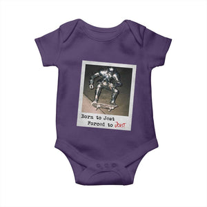Knights Meme Baby Onesie Born to Jest Forced to Joust TS10 Purple Print Your Wear