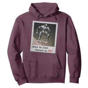 Knights Meme Hoodie Born to Jest Forced to Joust TS10 Maroon Print Your Wear