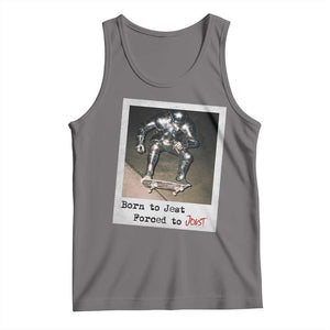 Knights Meme Tank Top Born to Jest Forced to Joust TS10 Deep Heather Print Your Wear