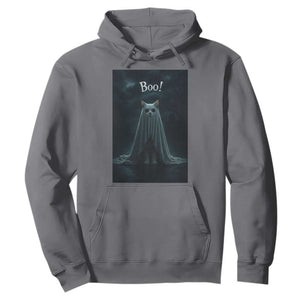 Cat Halloween Hoodie Spooky Season Ghost Kitten Haunted Mansion TS10 Charcoal Print Your Wear