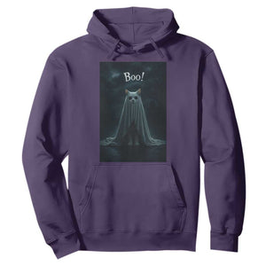 Cat Halloween Hoodie Spooky Season Ghost Kitten Haunted Mansion TS10 Purple Print Your Wear