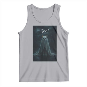 Cat Halloween Tank Top Spooky Season Ghost Kitten Haunted Mansion TS10 Athletic Heather Print Your Wear