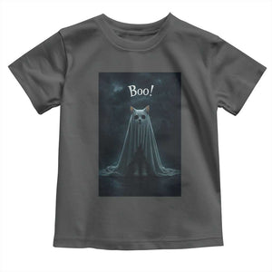 Cat Halloween Toddler T Shirt Spooky Season Ghost Kitten Haunted Mansion TS10 Dark Heather Print Your Wear